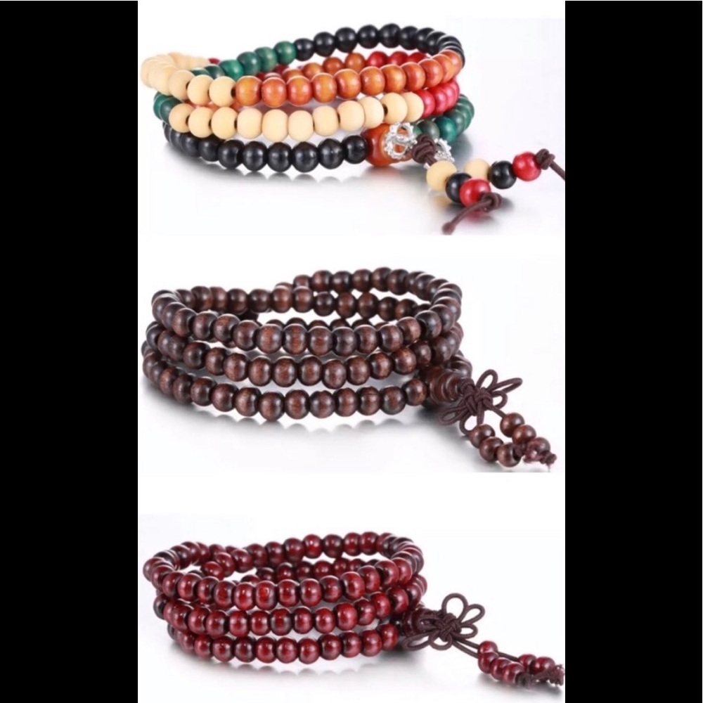Wooden Tibetan Bracelet - Picture 4 of 6
